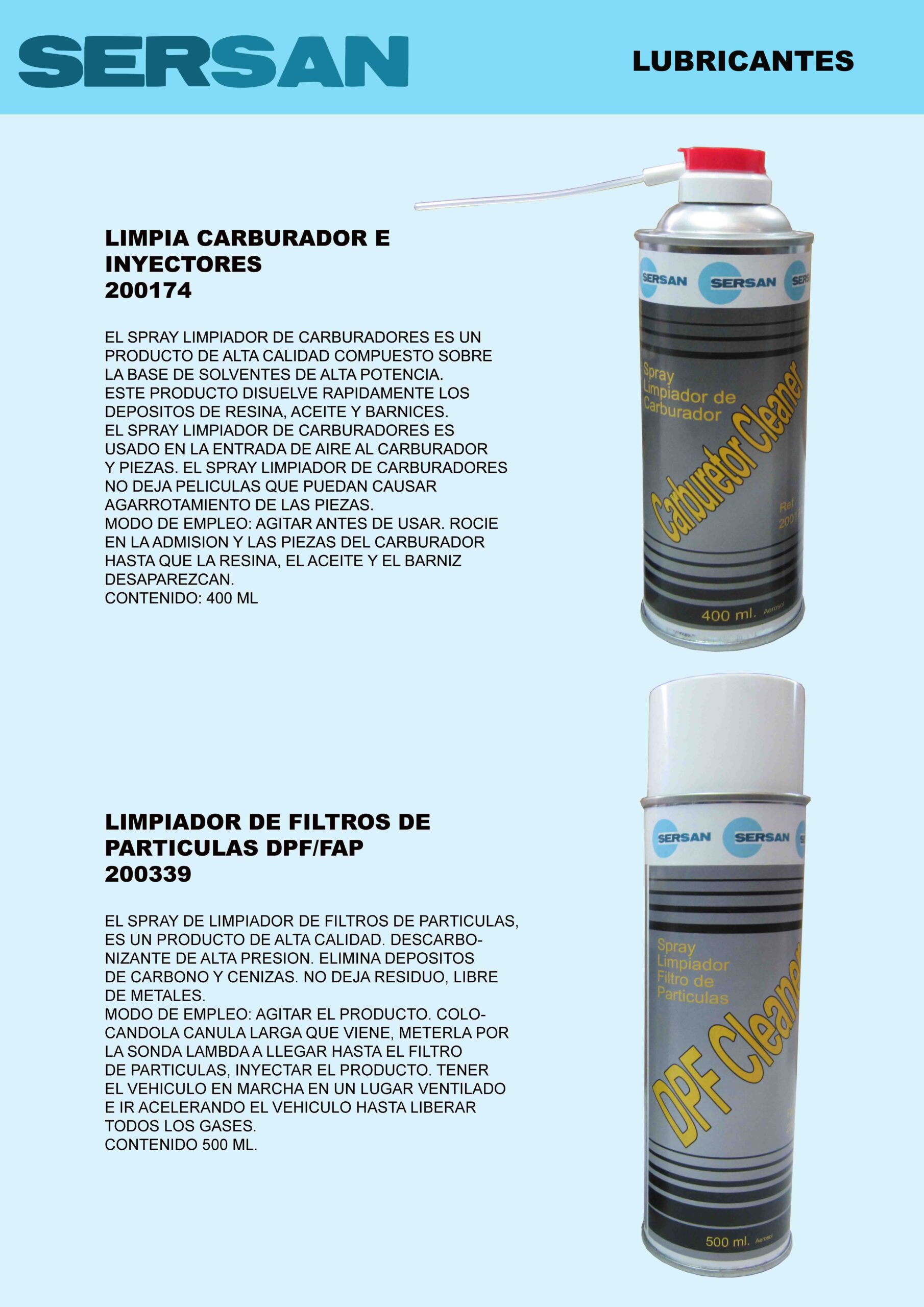 Limpiador DPF Aerosol Limpiador de filtro de partículas diésel